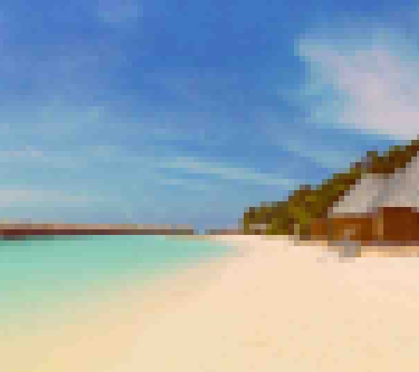 Panorama of tropical beach, travel vacation background